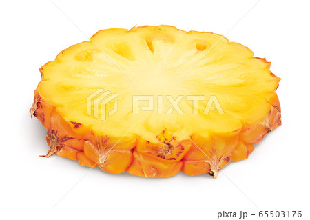pineapple slice isolated on white background with clipping path and full depth of field pineapple slice isolated on white background with clipping path and full depth of field 65503176