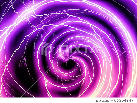 青い稲妻が渦巻く抽象的な背景 65504347