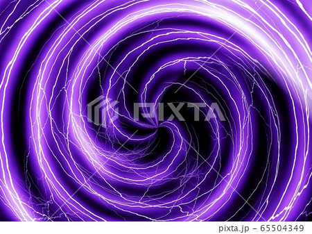 青い稲妻が渦巻く抽象的な背景 65504349