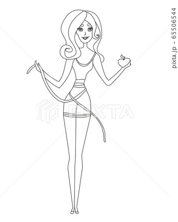 beautiful blonde girl happy with her diet 65506544