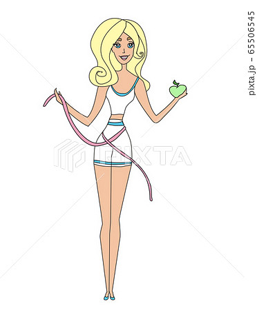 beautiful blonde girl happy with her diet beautiful blonde girl happy with her diet 65506545