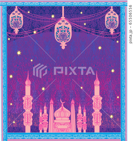 Ramadan Kareem background with mosque silhouettes 65506556