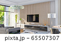 living room interior 3d illustration 65507307