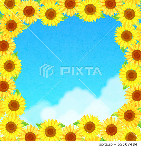 背景素材 ひまわりのイラスト素材