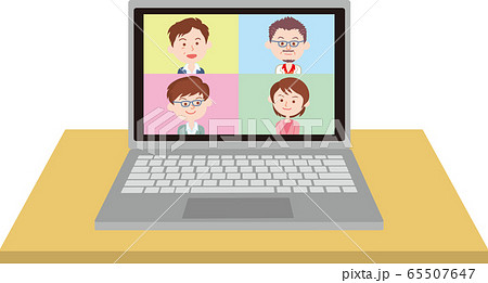 ノートパソコンでテレビ会議 65507647
