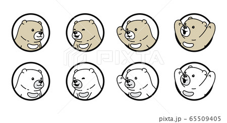 Bear vector polar bear icon logo teddy cartoon character symbol doodle illustration design 65509405