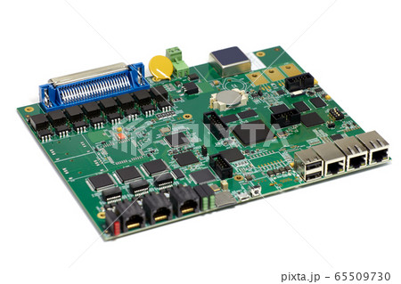 Electronic printed circuit board with chips and Electronic printed circuit board with chips and 65509730
