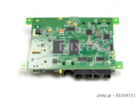 Electronic printed circuit board with chips and 65509731