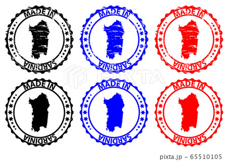 Made in Sardinia rubber stamp 65510105