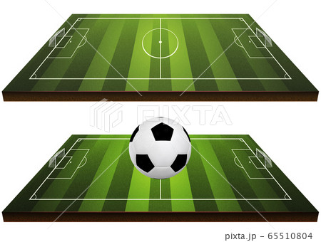 3D soccer ball on field 3D soccer ball on field 65510804
