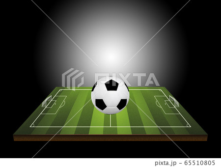 3D soccer ball on field 3D soccer ball on field 65510805