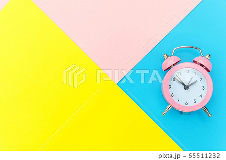 Ringing twin bell classic alarm clock isolated on 65511232