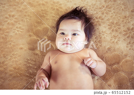 Asian baby in the bedroom 65512152
