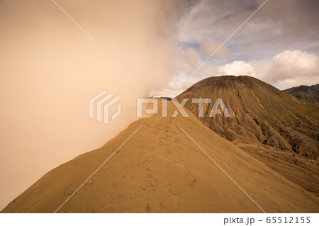Mount Bromo volcano during sunrise in East Java, Mount Bromo volcano during sunrise in East Java, 65512155
