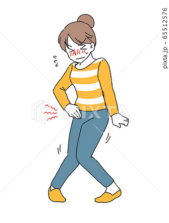 デリケートゾーンのかゆみに悩む女性のイラスト 65512576