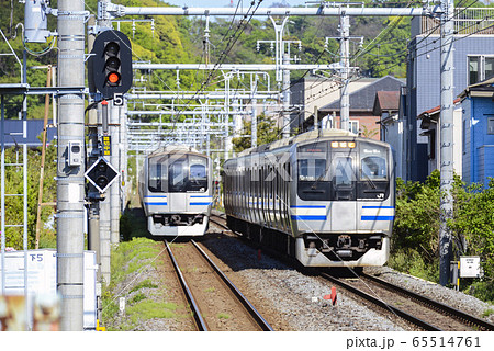 横須賀線【E217系】東逗子駅付近 横須賀線【E217系】東逗子駅付近 65514761