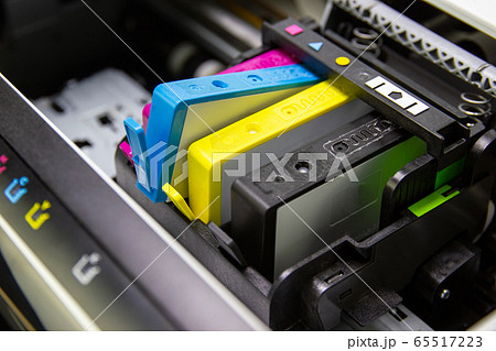 An ink cartridge or inkjet cartridge is a component of an inkjet printer that contains the ink four color An ink cartridge or inkjet cartridge is a component of an inkjet printer that contains the ink four color 65517223