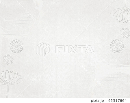 喪中-はがき-菊-背景素材-和紙-和柄 65517664