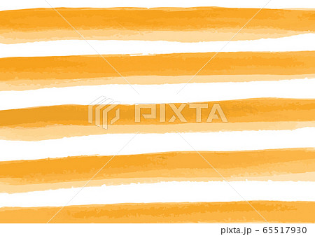 水彩画 横線の背景 オレンジのイラスト素材