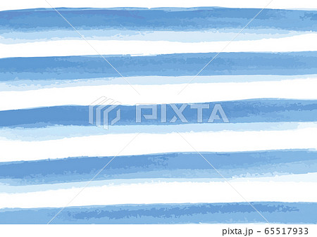 水彩画 横線の背景 青のイラスト素材