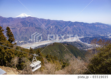 【山梨県】春の身延山ロープウェイ　東川展望台からの風景 65519035