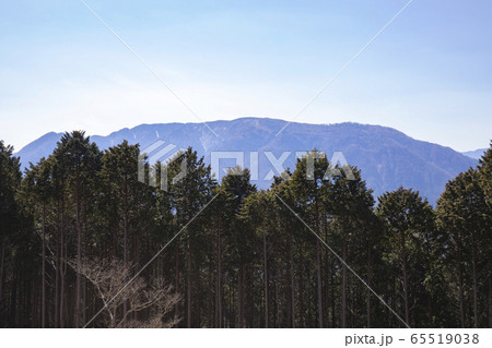 【山梨県】春の身延山ロープウェイ　七面山展望台からの風景 65519038