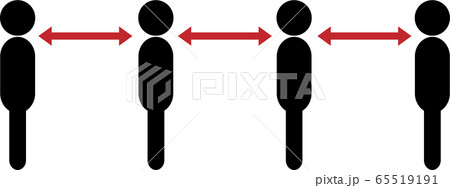 社会的距離をとる人々 社会的距離をとる人々 65519191