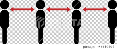 社会的距離をとる人々 社会的距離をとる人々 65519191