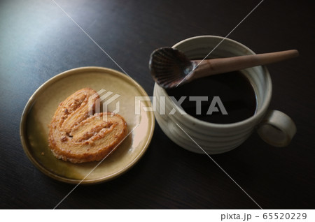 Cookies in the form of heart with coffee . Copy Cookies in the form of heart with coffee . Copy 65520229