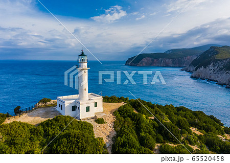 Aerial view of Cape of Ducato in Lefkada island- Greece 65520458