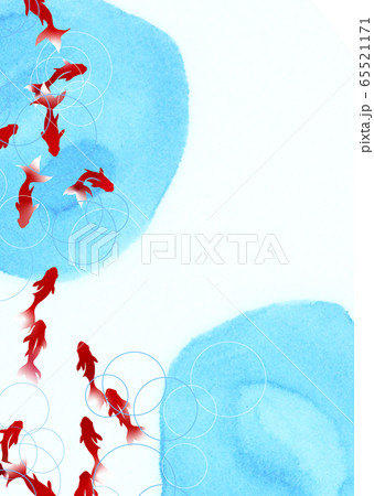 金魚 夏 イラストのイラスト素材