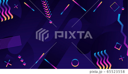Abstract geometric ultraviolet background. Modern futuristic style. 65523558