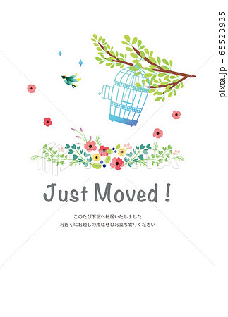 ハガキ素材-JustMoved（鳥） 65523935