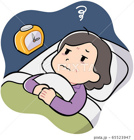 不眠症の中年女性 不眠症の中年女性 65523947