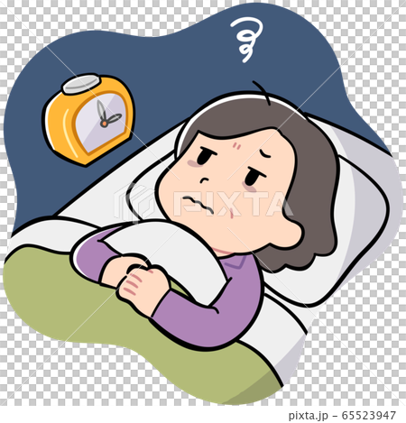 不眠症の中年女性 不眠症の中年女性 65523947