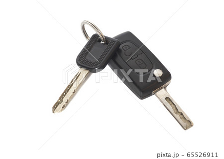 Remote control car keys isolated on white 65526911