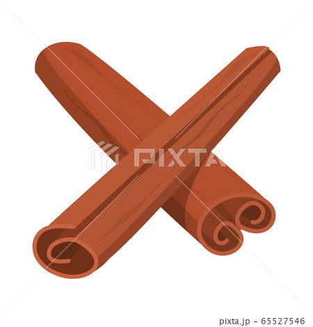 Cinnamon sticks vector isolated. Natural aromatic 65527546