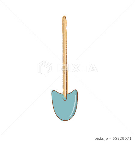 Small camp shovel with handle isolated on white Small camp shovel with handle isolated on white 65529071