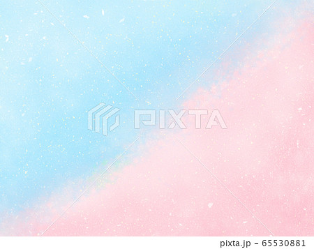 斜めツートーン 青空と桜色のグラデーション背景のイラスト素材