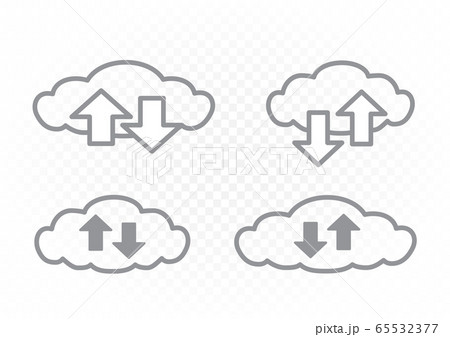 info exchange through cloud icon set 65532377