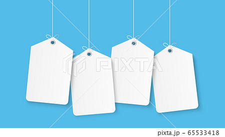 Tag speech bubble on blue sky. Copy space with 65533418