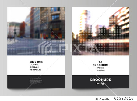 Vector layout of A4 cover mockups design templates for brochure, flyer, booklet, cover design, book design, brochure cover. Abstract halftone effect decoration with dots. Dotted pattern decoration. Vector layout of A4 cover mockups design templates for brochure, flyer, booklet, cover design, book design, brochure cover. Abstract halftone effect decoration with dots. Dotted pattern decoration. 65533616
