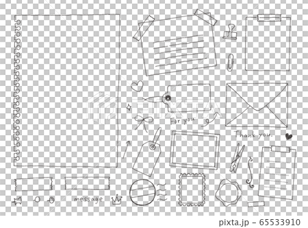 Handwritten illustration of letters and notes Handwritten illustration of letters and notes 65533910