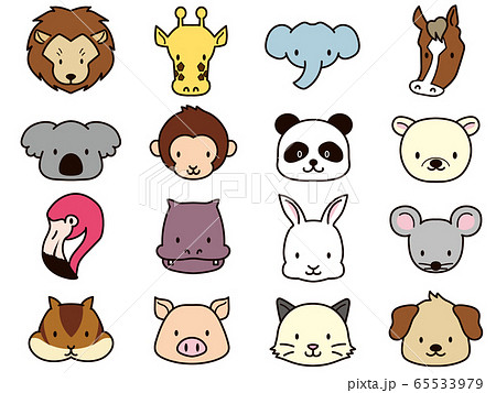 動物アイコン セットのイラスト素材