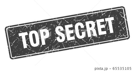 top secret stamp. top secret vintage gray label. 65535105