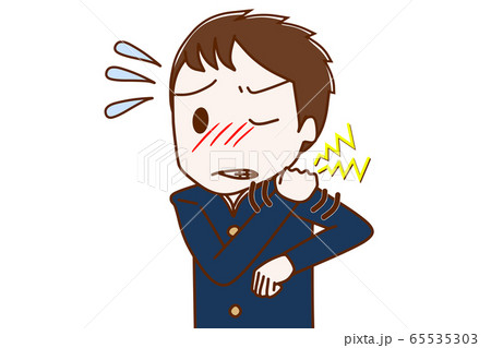 肩こりがひどくて辛い男子学生 65535303