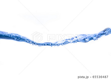 water splash and air bubbles on white background water splash and air bubbles on white background 65536487