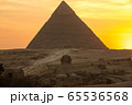 The Great pyramid on sunset 65536568