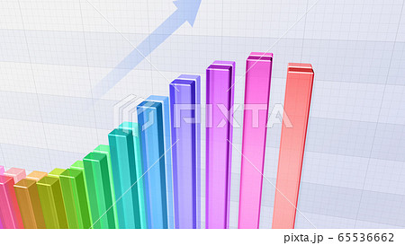 ビジネス 経済 金融 データ グラフ チャート 資料 成長 成功 3d イラスト 背景 バックのイラスト素材