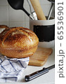 fresh loaf of homemade bread, food closeup 65536901